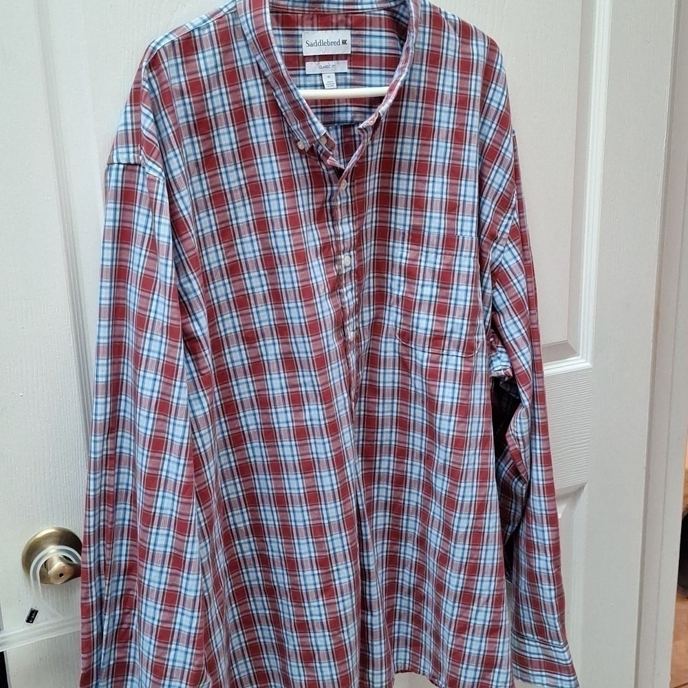 L mens Saddlebred casual button down long sleeve shirt 4X